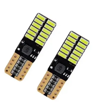LED T10 W5W лампа в автомобиль 2шт 24 SMD 4014 с обманкой Canbus белый (439038)