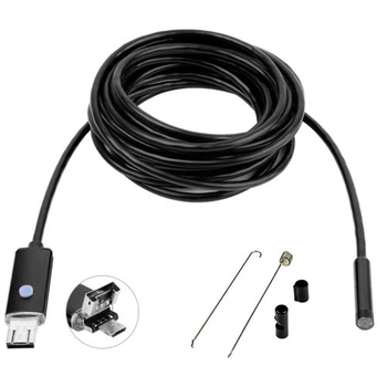 Автомобильная камера эндоскоп бороскоп 10м USB MicroUSB камера 5.5мм для Android iOS Windows Black (286754)
