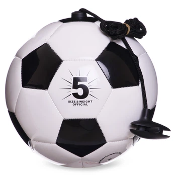 Мяч футбольный тренажер для отработки ударов SP-Sport Official 6883-5 размер 5 White-Black