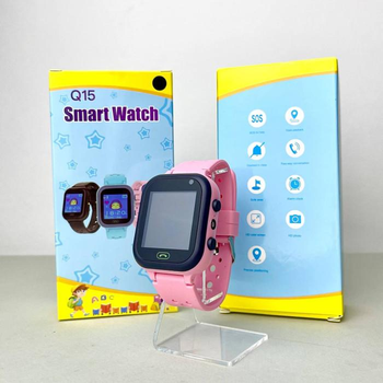 Детские смарт-часы Baby Watch Smart Q15 Pink с GPS, камерой и SOS