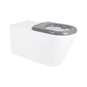 Унітаз підлоговий Freedom Rimless 800x365x435 мм, White, інклюзивний з сидінням Slim Duroplast/ Soft-close/ Quick Release QT22223368W Qtap