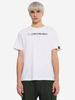 Футболка хлопковая длинная мужская Kappa 134370KAP-00 52 Белая (0990056557903_2999002587276) 