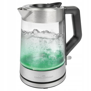 Стеклянный электрочайник с подсветкой Profi Cook 1.7 л 1850 Вт