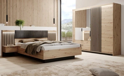 Набор мебели в спальню Perfect Home Талли / Tally B Дуб артизан/антрацит