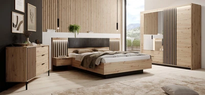 Набор мебели в спальню Perfect Home Талли / Tally A Дуб артизан/антрацит