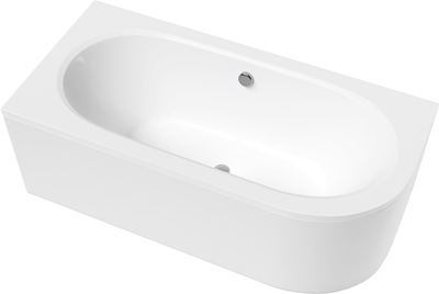 Ванна акриловая Helmken Marbella Lux 180x80 см (4E81D10129) комплект 3 в 1: лівостороння ванна, ніжки, Біла фронтальна панель