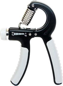 Эспандер кистевой EasyFit Hand Grip 5-60 кг для рук с регулируемой нагрузкой на руки пружинный ручной тренажер EF-1900-Gr Серый (56002133)