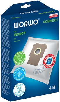 Zestaw worków Worwo do robota sprzątającego iROBOT ROBMB01 /KPL4 (ROBMB01)