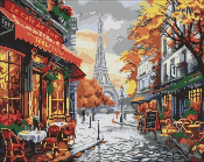 Алмазна мозаїка вишивка 40х50 см. Чарівність Парижа ©art_selena_ua Ідейка. AMO8096