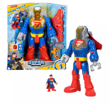 Figurka Fisher Price Imaginext DC Super Friends Interaktywny Egzorobot Superman JCT47 (0194735275939)