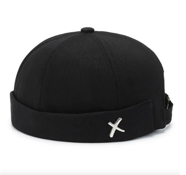 Кепка докер X Docker cap Чорна OneSize унісекс без козирка (ІІ) 33974