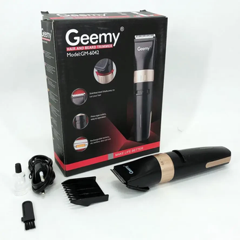 Профессиональная аккумуляторная машинка для стрижки Geemy GM-6042