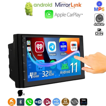 Автомагнітола 2din MP5 CJ CP607 BT Android CARPLAY 4G-32G Bluetooth Wi-Fi GPS