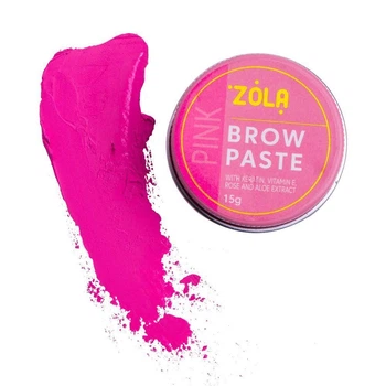 Контурна паста Zola Pink Brow Paste (15 г, рожева) для розмітки брів