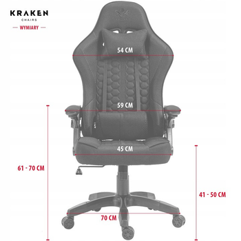 Геймерське крісло KRAKEN Feyton чорно-червоний