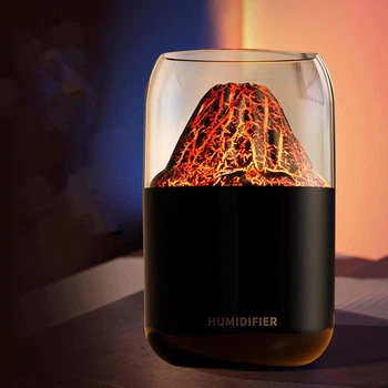 Увлажнитель воздуха "Вулкан" с эффектом пламени и подсветкой двух видов LAMP JSQ-2 Humidifier черный