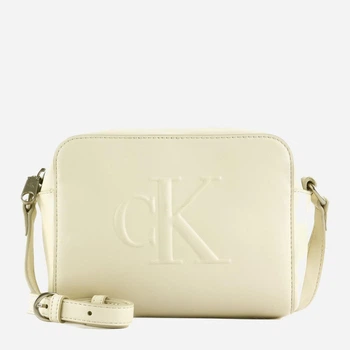 Сумка кросс-боди через плечо женская из искусственной кожи маленькая Calvin Klein Sculpted Impression 41K3036G Молочная (198294090880)