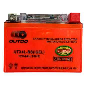 Аккумулятор Outdo UTX4L-BS iGEL 12V4Ah/10HR гелевый с индикатором