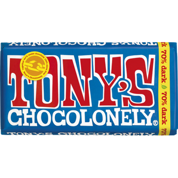 Шоколад Чорний TONY'S Chocolonely extra dark 70% chocolate 180g