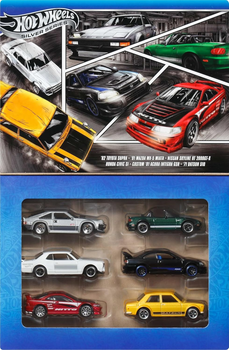 Zestaw samochodów Hot Wheels Street of Japan Silver Series 6 sztuk (0194735266876)