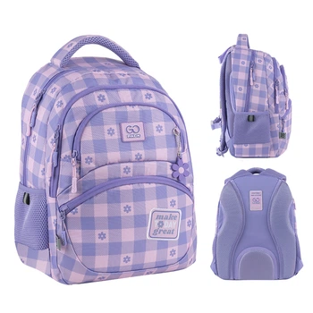 Рюкзак шкільний GoPack Education Make Today Great 39x29.5x12 см 17 л Бузковий з рожевим (GO25-175M-4)