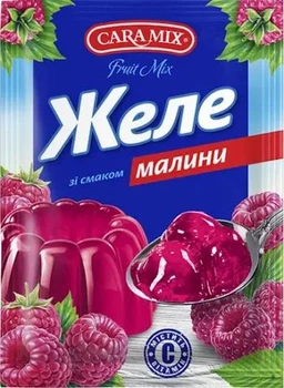 Желе зі смаком та ароматом малини, 80г ТМ Caramix