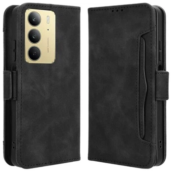 Чехол-книжка с кармашками Deexe Wallet Stand для Realme C75 - Black