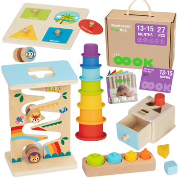 Pudełko edukacyjne Tooky Toy XXL Montessori Box 6 w 1 (6976831550066)