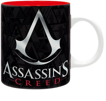 Kubek ABYstyle ASSASSIN'S CREED Crest Czarny i Czerwony (Asasyni) 320 ml (3665361100133)