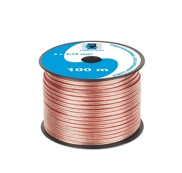 Кабель акустический 2x0,75 мм Cabletech KAB0-356 CCA 100м