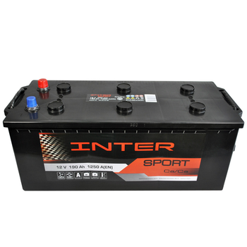 Аккумулятор автомобильный INTER Sport 190Ah 1250A L+ 44820219073987