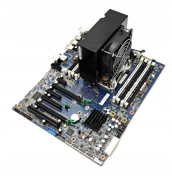 Комплект: Материнская плата HP Z440 / Intel Xeon E5-2697 v3 (14 (28) ядер по 2.6 - 3.6 GHz) / 64 GB DDR4 / Socket LGA 2011 v3 + кулер HP + Переходники для БП 24+8 pin б/у