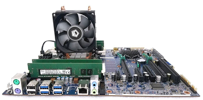 Комплект: Материнская плата HP Z440 / Intel Xeon E5-1620 v3 (4 (8) ядра по 3.5 - 3.6 GHz) / 64 GB DDR4 / Socket LGA 2011 v3+v4 / NVMe boot + кулер ID-Cooling SE-903-SD б/у