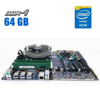 Комплект: Материнская плата HP Z440 / Intel Xeon E5-2637 v3 (4 (8) ядра по 3.5 - 3.7 GHz) / 64 GB DDR4 / Socket LGA 2011 v3+v4 / NVMe boot + кулер ID-Cooling DK-01 б/у