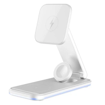 Бездротовий зарядний пристрій Proove Energy Fold 3 in 1 iPhone AirPods Apple Watch Wireless Magnetic Charging Bracket 15W (WSEF15010002) White