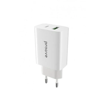 Сетевое зарядное устройство Proove Rapid 20W Type-C + USB (WCRP20110002) White