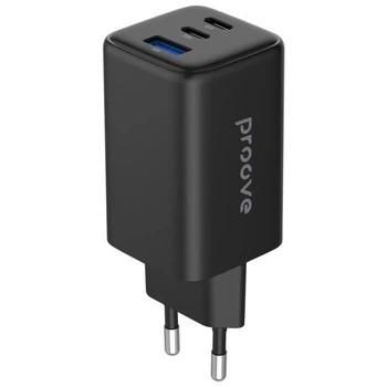 Сетевое зарядное устройство Proove Pocket GaN 65W 2Type-C + USB (WCPG65121201) Black