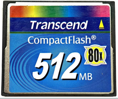 Карта памяти Compact Flash Transcend 512 Mb 80X Hi-Speed BOX