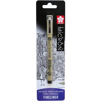 Лайнер Sakura Pigma Micron (0.1) 0,25 мм Черный в блистере (8712079441579)