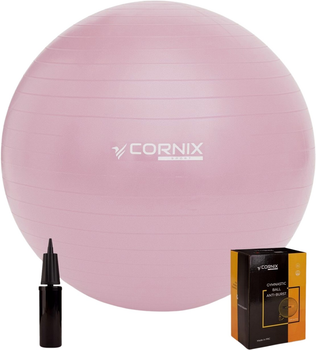 Мяч для фитнеса (фитбол) Cornix 85 см Anti-Burst Light Pink (XR-0370)