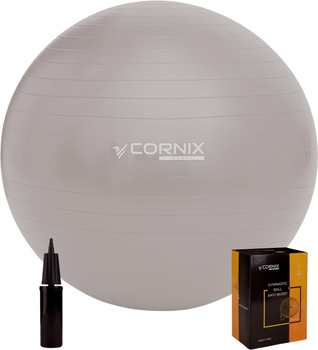 Мяч для фитнеса (фитбол) Cornix 65 см Anti-Burst Silver (XR-0362)