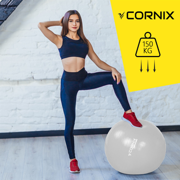Мяч для фитнеса (фитбол) Cornix 75 см Anti-Burst Silver (XR-0365)