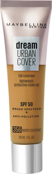 Тональний крем Maybelline New York Dream Urban Cover Spf 50 356 Warm Coconut 30 мл (3600531554231)