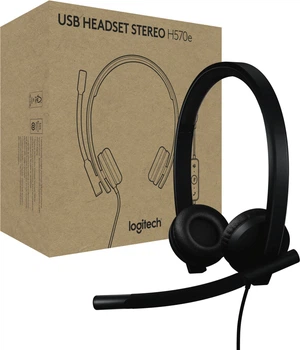 Навушники Logitech H570e Corded Stereo USB Headset (Teams version) - Black - EMEA28-935 - USB-A (981-001430)