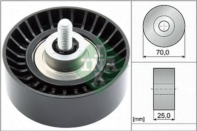 Ролик генератора Ina Ford Focus/Fiesta/C-Max/Transit 1.5-1.6 EcoBoost 10- (70x25) (532 0655 10)