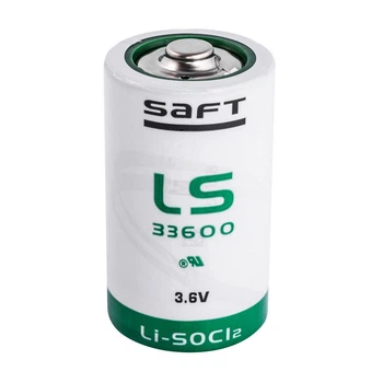 Батарейка LS33600 (Li-SOCl2, 3.6В/17Ач, размер D(Ø33.5x61.5мм)) SAFT