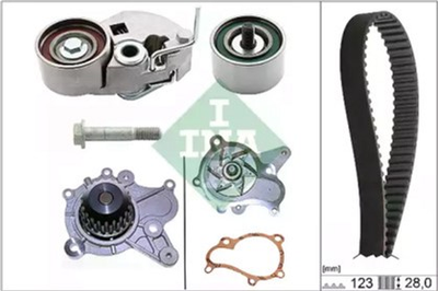 Комплект ременя ГРМ з помпою Ina Hyundai Accent/Santa Fe 1.5/2.0 CRDi 02-06/Kia Sportage 2.0 CRDi 04- (28x123z) (530 0542 31)