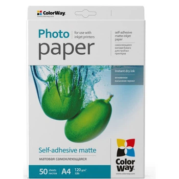 Фотобумага ColorWay A4 120г glossy 50л (PMS1208050A4)