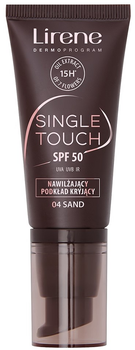 Тональний крем для обличчя Lirene Single Touch SPF50 зволожувальний маскуючий 04 Sand 30 мл (5900717063549)