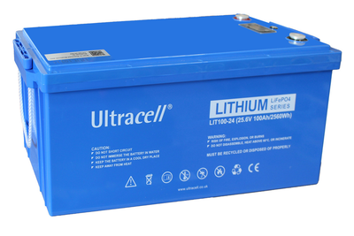 Батарея аккумуляторная Ultracell LiFePO4 24(25.6)V 100Ah/ 2560W(2.56kW) LED DISPLAY, ON OFF
